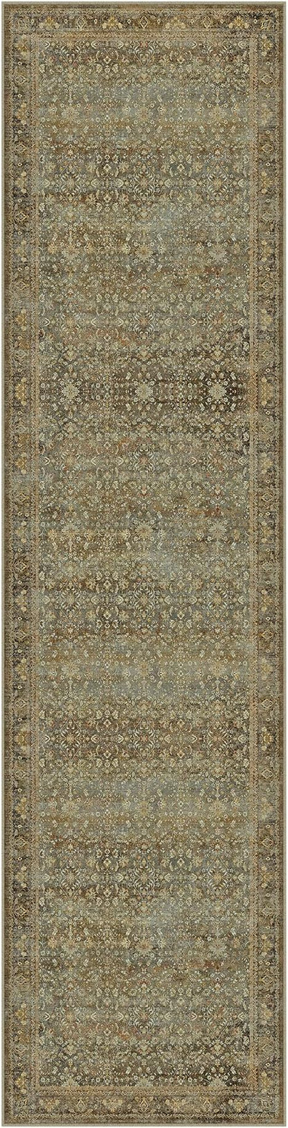 Runner Rug 2x8 Brown Hallway Washable Kitchen Vintage Carpet Non Slip Long Indoor Bedroom Retro Traditional Accent Throw Rug for Bathroom Office Entryway Laundry Dining