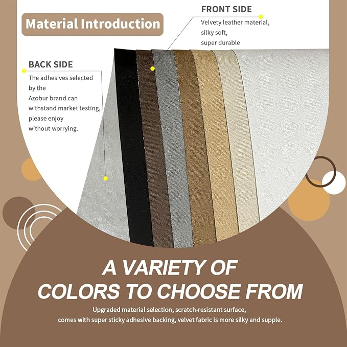 Azobur Sofa Fabric Repair Patch, Oversized Microfiber Patch，Self Adhesive - Image 4