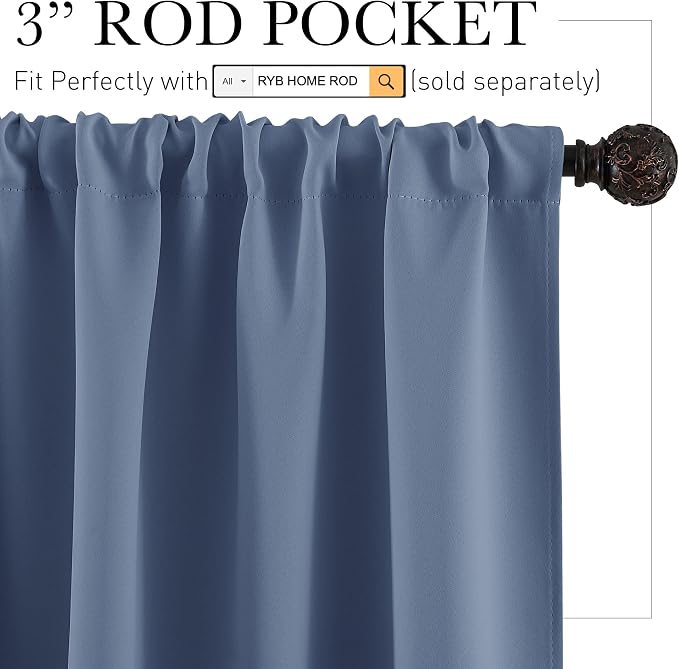 RYB HOME Bathroom Window Curtains - Image 2