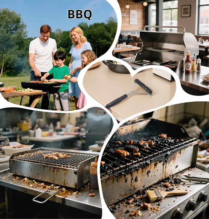 BBQ Bristles Grill Brush 12 Inch Heavy Duty Stainless Steel, Y Shape BBQ Brush - Image 5