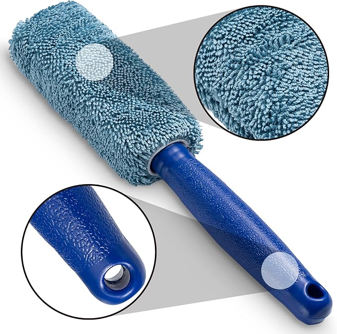 Wheel Brush, Microfiber Metal Free Wheel & Rim Brush Cleaner Brush - Image 2