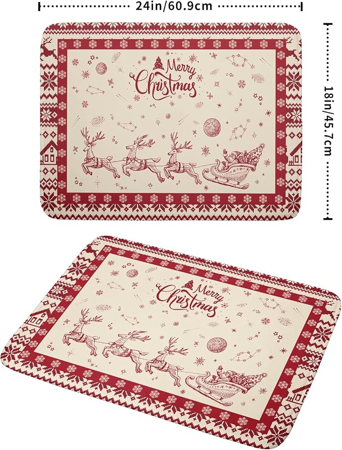 Christmas Moose Dish Drying Mat 18x24 - Image 2