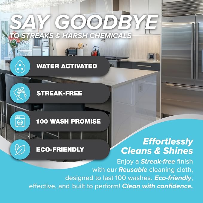 Lifeproof Streakless Microfiber Eco Cleaning Cloth Set - Image 2