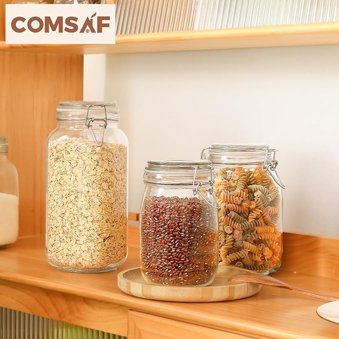 ComSaf Airtight Glass Canister Set of 3 - Image 7