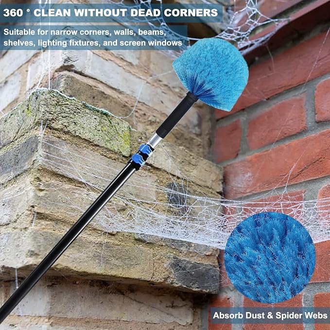 4 Pack Cobweb Duster Head Brush-Twist-On Spider Web Brush - Image 5