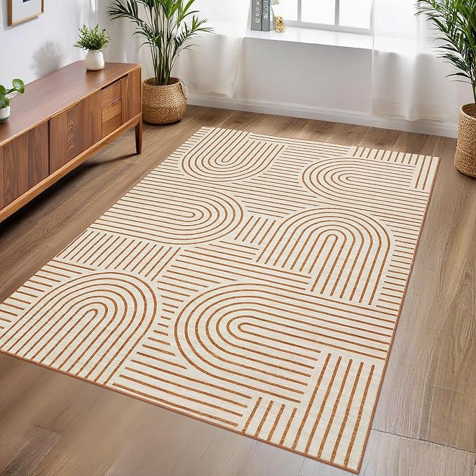 Washable Rug 3x5 Area Rugs for Living Room, Abstract Rug for Bedroom, Soft - Image 9