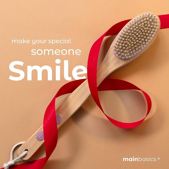 MainBasics Back Scrubber for Shower – Long Handle Dual-Sided Brush for Body - Image 9