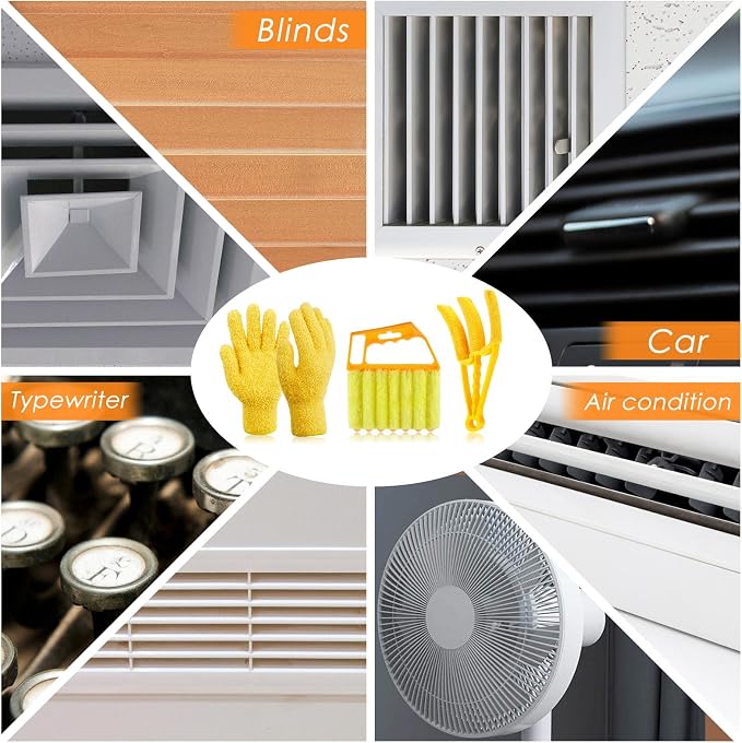 6 Pcs Window Venetian Blind Cleaner Duster Tool 2 Pcs 7 Fingers Dusting Cleaner - Image 5