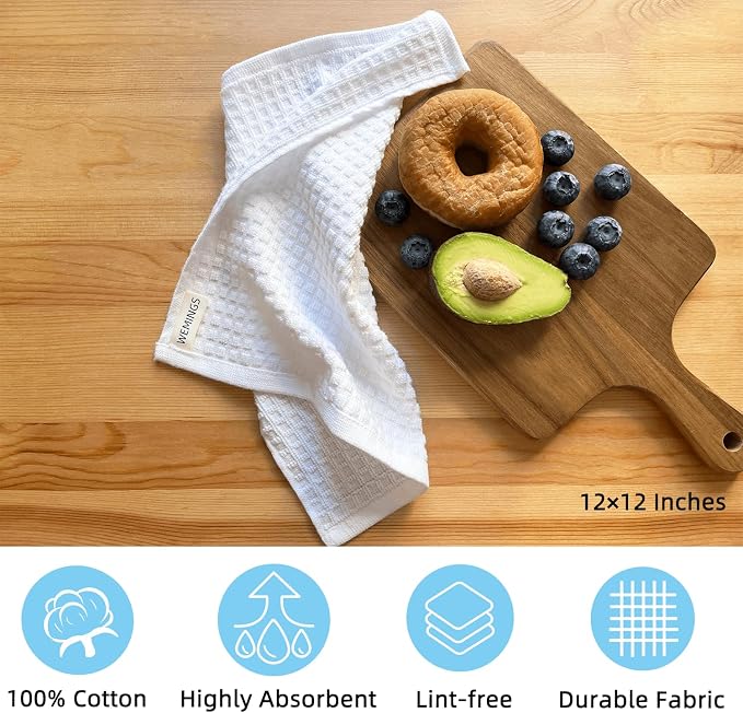 Cotton Dishcloths Set for Home and Kitchen Cleaning - Image 2