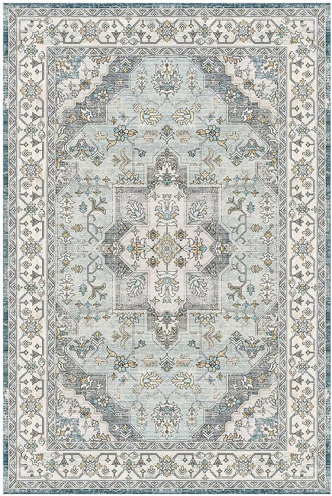 Area Rugs 5x7, Washable Rugs for Living Room, Vintage Boho Indoor Soft Carpet - Image 5