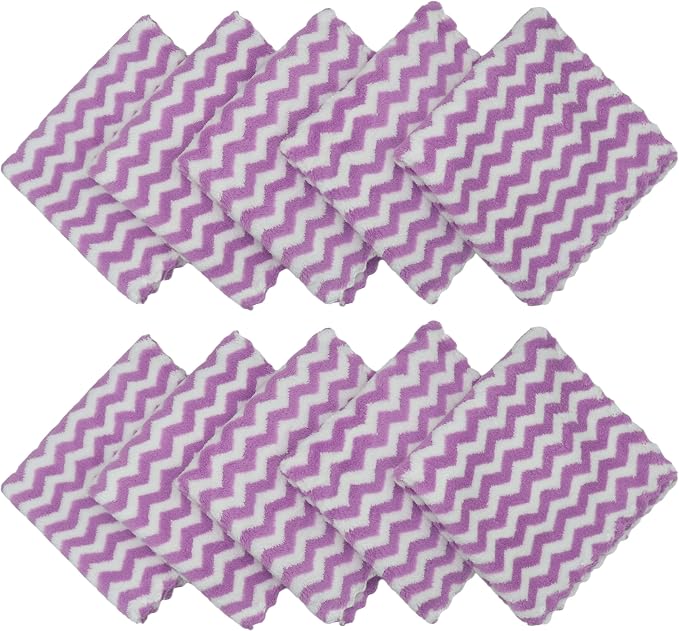 Microfiber Cleaning Cloth Lint Free Cleaning Rags, 10 Pack Fast Drying Dish Rags - Image 2