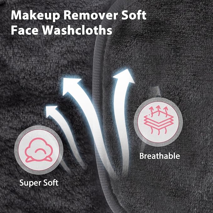 Makeup Remover Cloth, Makeup Remover Pads Microfiber Face Washcloth - Image 3