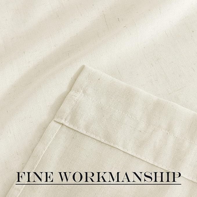 NICETOWN Door Window Curtain Panel, Farmhouse Elegant Solid French Door Curtain - Image 5