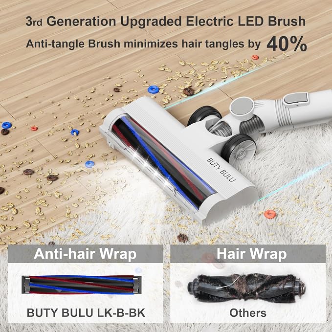 Cordless Stick Vacuum Cleaner, 30KPa Handheld 2200mAh Rechargeable Battery - Image 3