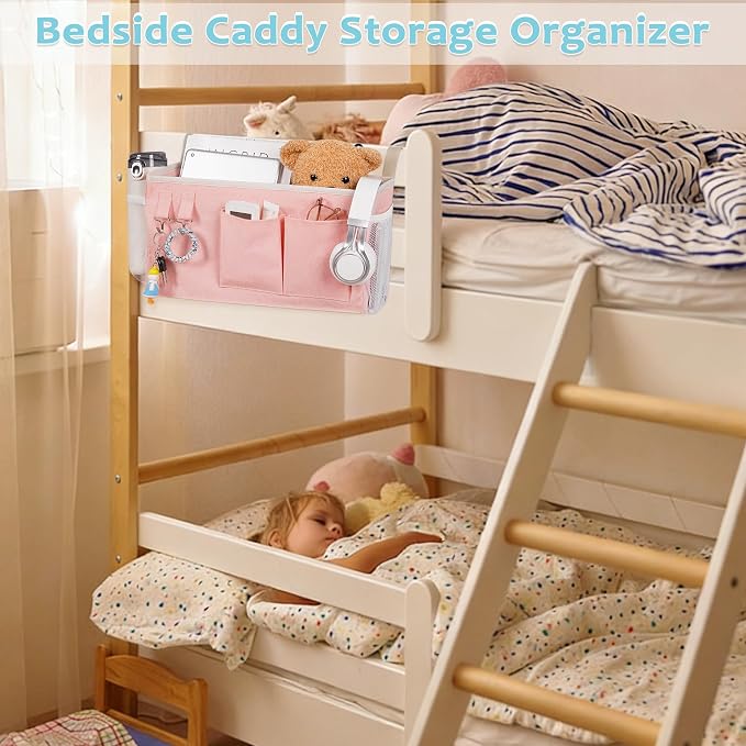 Loghot Bedside Caddy/Bedside Storage Bag Hanging Organizer - Image 6