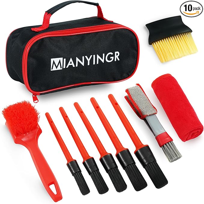 10Pcs Interior Detailing Brush Set, Car Vent & Dashboard Cleaner Kit by Unknown