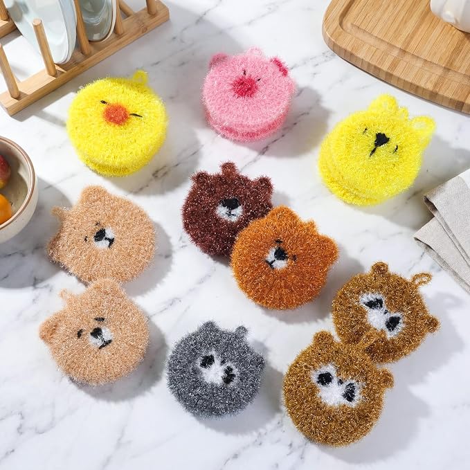 Kenning 16 Pcs Dish Scrubber Non Scratch Dish Washing Scrubbers Reusable - Image 4