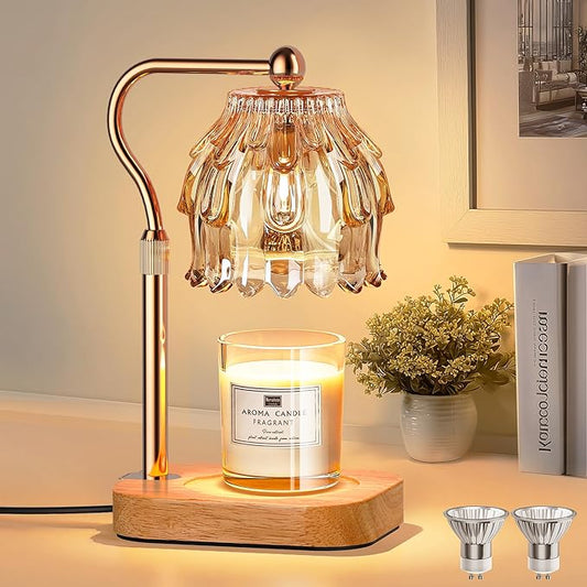 Candle Warmer Lamp with Timer Dimmer, Modern Wax Warmer by Qimh