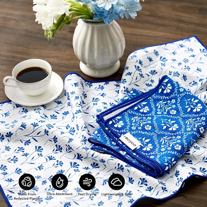 RECYCO Waffle Kitchen Towel Set of 2 - Image 3