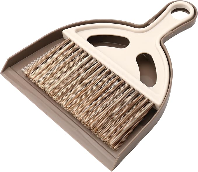 Mini Broom and Dustpan Set, Small Handheld Broom and Dustpan by Regpre