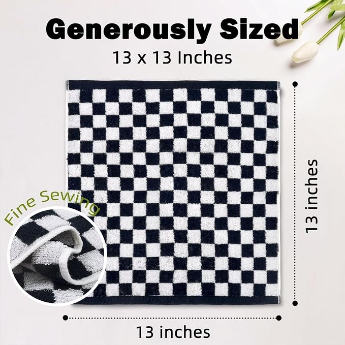 Jacquotha Washcloths 12 Pack Checkered - Image 7