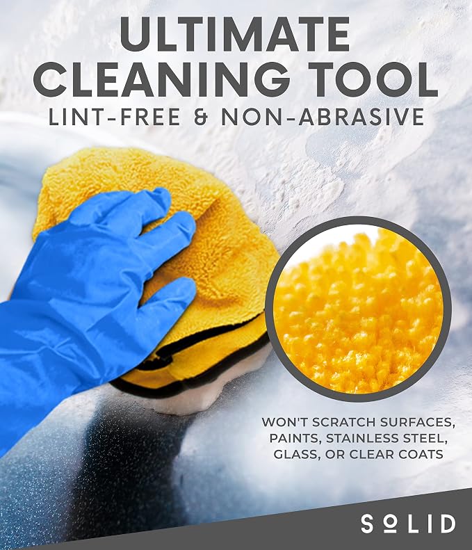 Solid Multipurpose Plush Microfiber Cleaning Cloth - Image 6