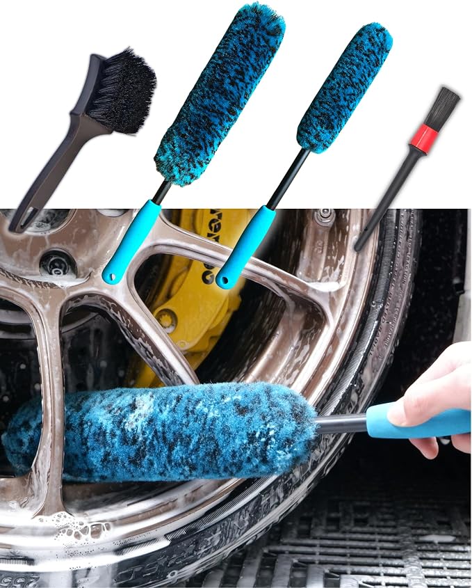 PRO Choice 4 Pack Long Handle Wheel Brush Kit by OeSee