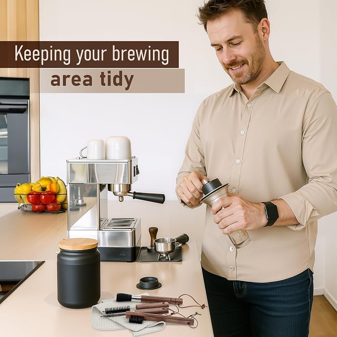 Takavu Coffee Grinder Cleaning Kit – 5pcs Boar Bristle Grinder Brush, Detail - Image 8
