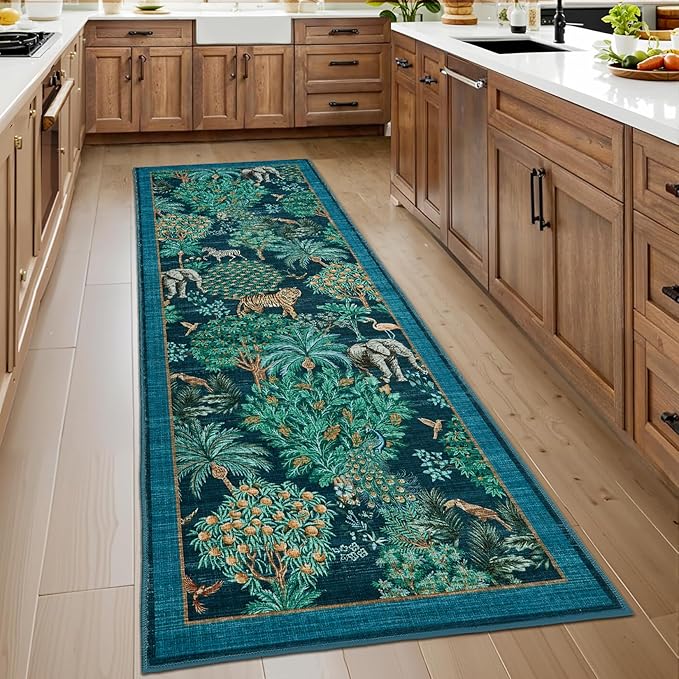 GarveeHome Jungle Rug 2.5x10 Kitchen Runner Rug Non Slip Washable Runners - Image 3