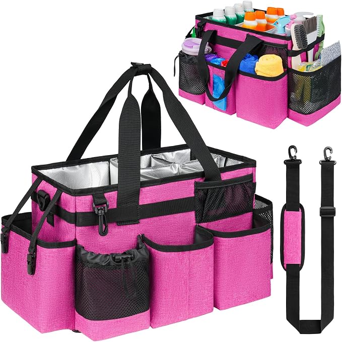 Cleaning Caddy Bag, Cleaning Supplies Organizer by Jaffzora