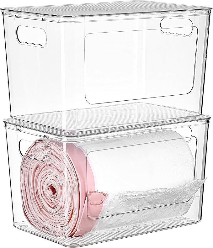 Vtopmart 2 Pack Trash Bag Holder, Stackable Garbage Bag Dispenser by Vtopmart