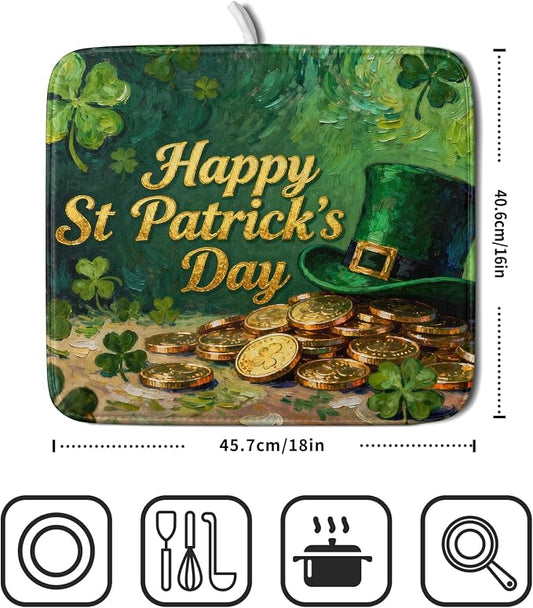 St Patrick's Day Dish Drying Mat - Image 2