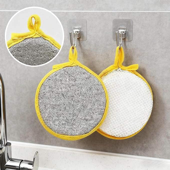 Double Sided Dish Sponges, Extra Thick 2.5cm Scrub Sponges Non Scratch - Image 6