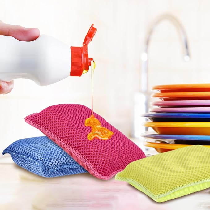 Microfiber Non-Scratch Dish & Kitchen Scrubber Heavy-Duty Household Cleaning - Image 9