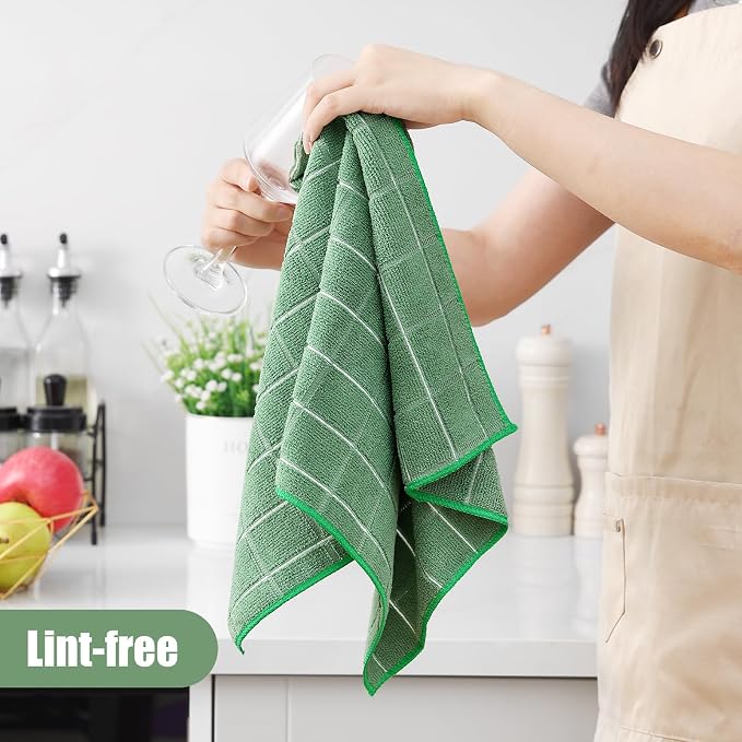 Homaxy Microfiber Kitchen Towels and Dishcloths Set, 20 Pack Soft and Absorbent - Image 4