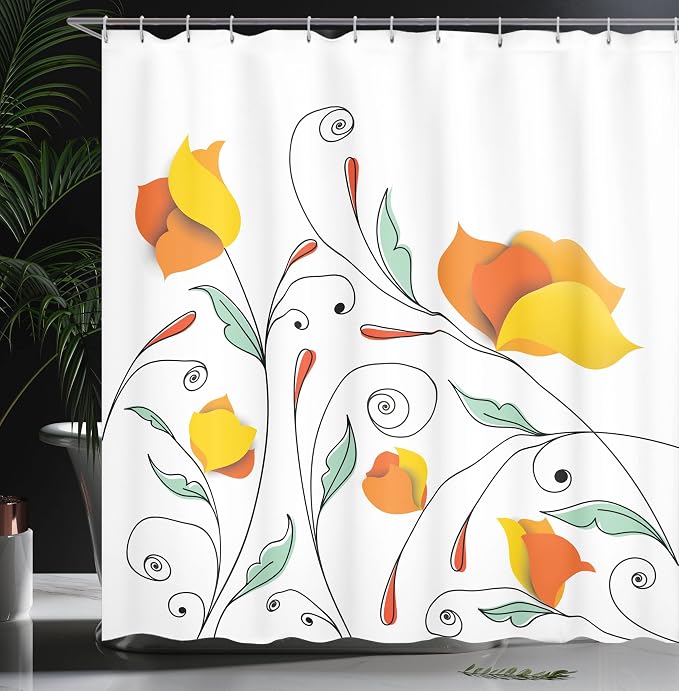 Ambesonne Floral Shower Curtain, Bouquet - Image 3