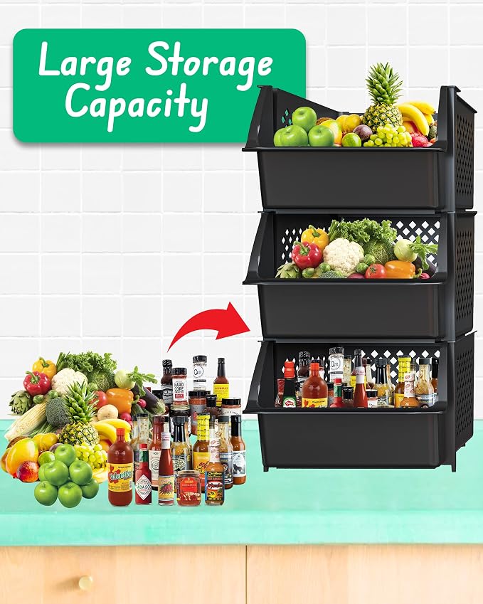 Skywin Plastic Stackable Storage Bins - Image 3