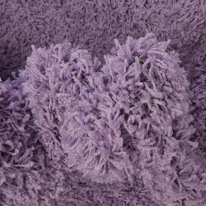 Unique Loom Solid Shag Collection Area Rug (4' 1" Round, Lilac)