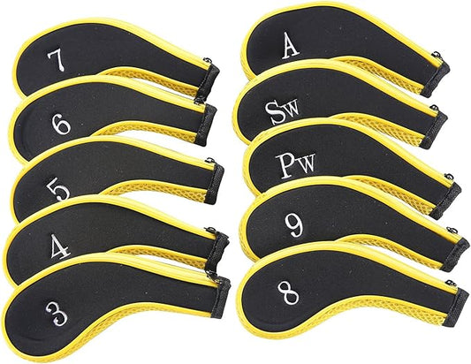 Sword &Shield sports Neoprene Zipper Golf Club Iron Head Covers Iron Covers by Unknown
