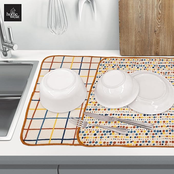2 Pack Printed Dish Drying Mats - Image 3