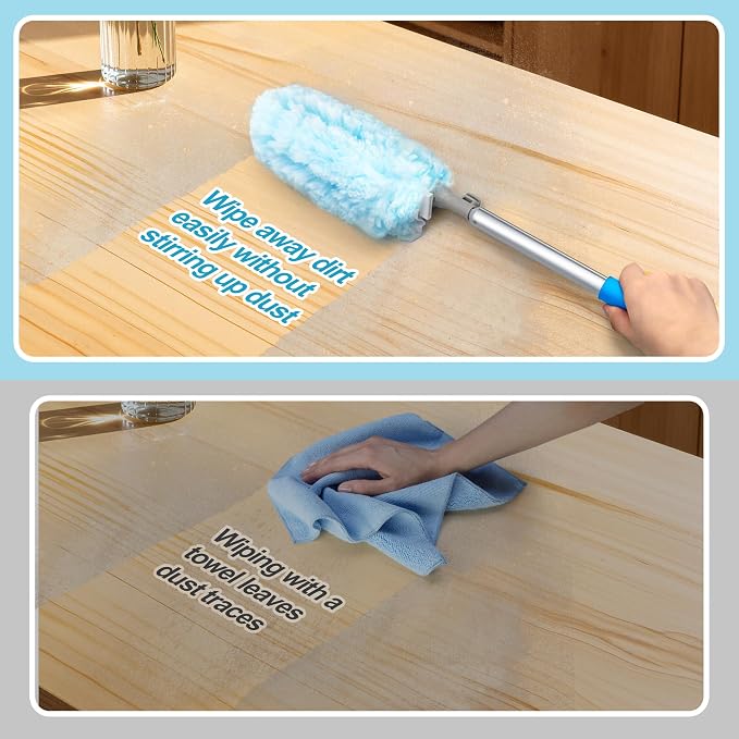JEHONN Duster with 6 ft Extension Pole, 10 Refills Compatible with Swiffer - Image 5