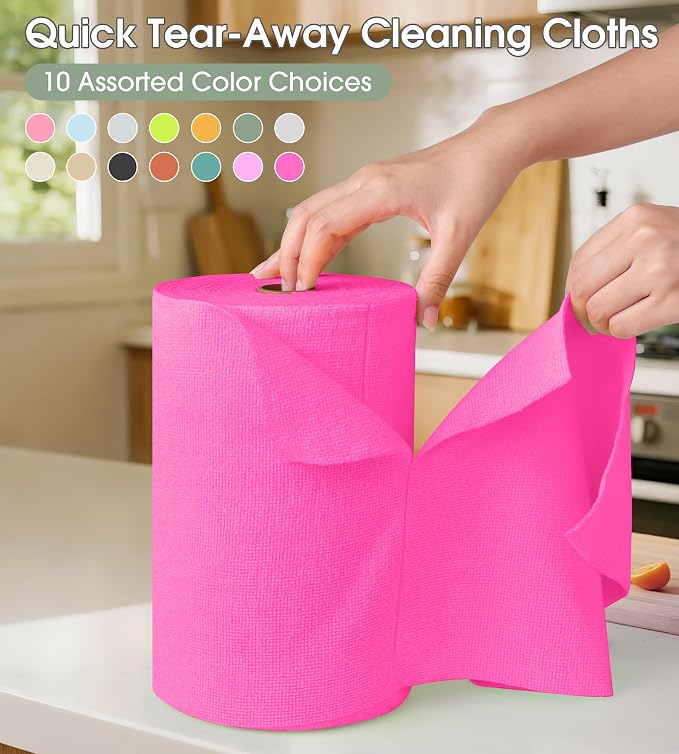KitchLife Microfiber Cleaning Cloth Roll, 100 Pack - Image 5