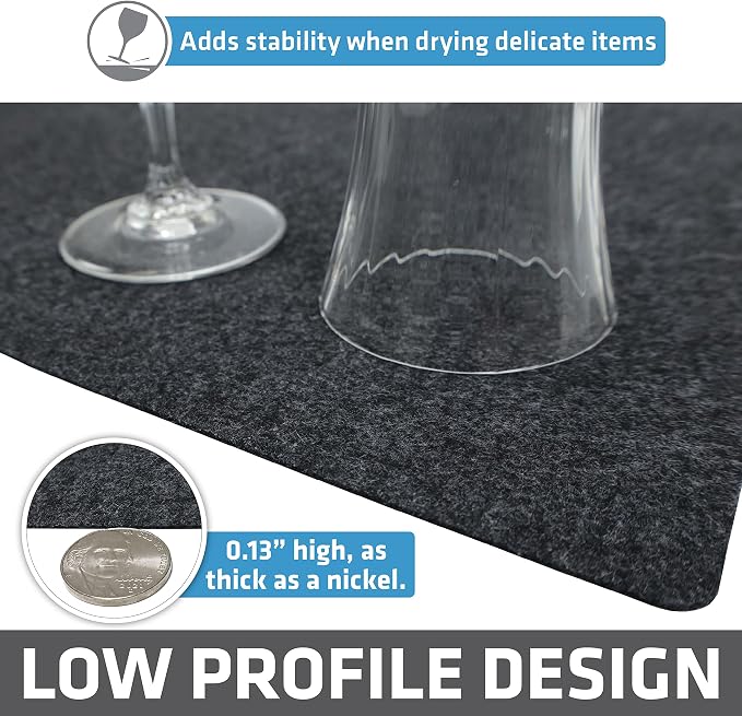 Drymate Jumbo XL Dish Drying Mat, Low-Profile, Super Absorbent, Quick Dry Fabric - Image 4