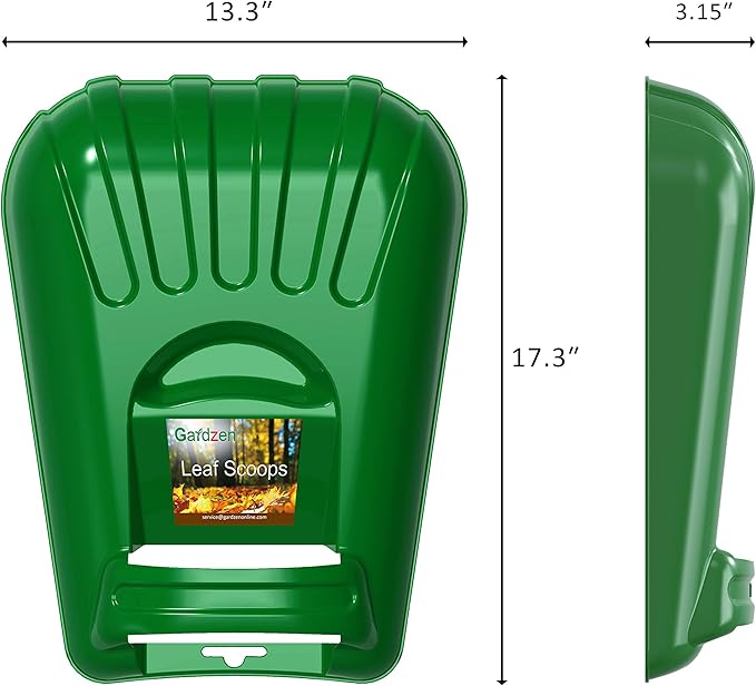 Gardzen Large Leaf Scoop Hand Rakes, Debris and Yard Waste Removal, Comes - Image 3