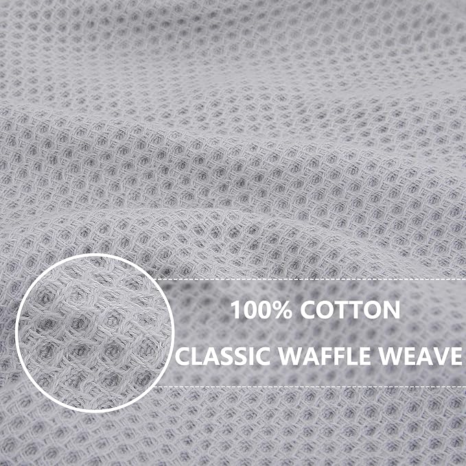 Homaxy 100% Cotton Waffle Weave Kitchen Dish Towels, Ultra Soft Absorbent Quick - Image 2