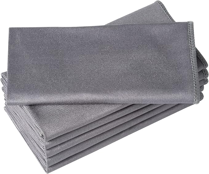 6 Pack Microfiber Glass Cleaning Cloth, 16 Inch X 16 Inch, Lint Free Quickly by Puomue