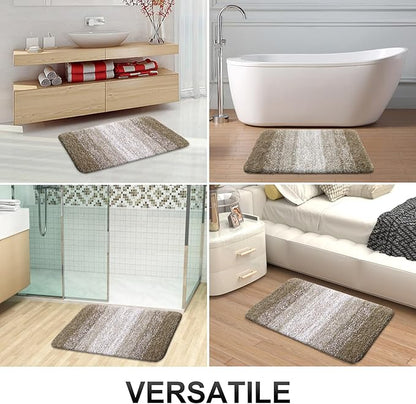 OLANLY Bathroom Runner Rugs 47x17, Extra Soft Absorbent Microfiber Bath Rugs, Rubber Backing, Quick Dry, Machine Washable Bath Mats for Bathroom Floor, Tub and Shower, Home Decor Accessories, Coffee
