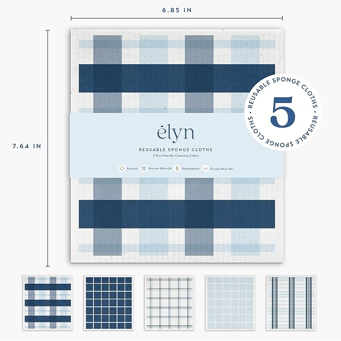 ELYN Swedish Dishcloths, Reusable & Washable Sponge Cloths, Absorbent Cleaning - Image 2