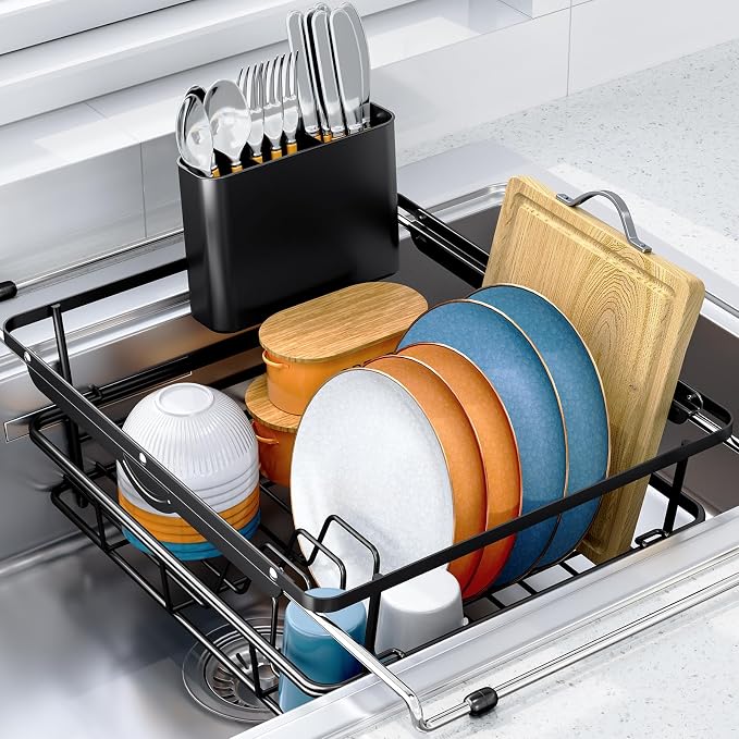 Over the Sink Dish Drying Rack, In Sink Dish Drying Racks, Expandable Dish Rack by TOOLF