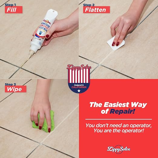 Tile Grout, Repair Kit, 2 Pack Grout Filler, Restore & Renew Tile Joints Line - Image 6